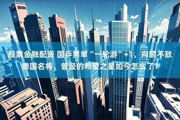 股票金融配资 国乒男单“一轮游”+1，向鹏不敌德国名将，曾经的希望之星如今怎么了？